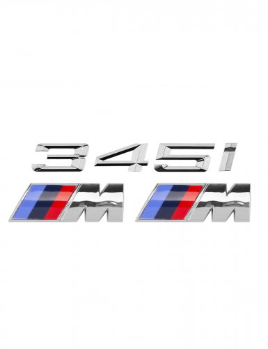 Эмблема на багажник для BMW 345i и M на крыло хром - фото фото 6