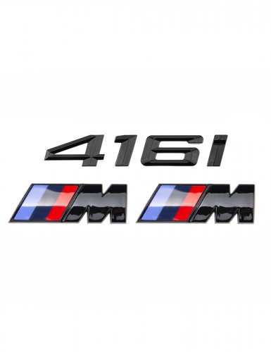 Эмблема на багажник для BMW 416i и M на крыло черный глянец - фото фото 6
