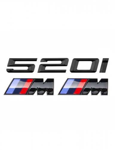 Эмблема на багажник для BMW 520 i и M на крыло черный глянец - фото фото 6