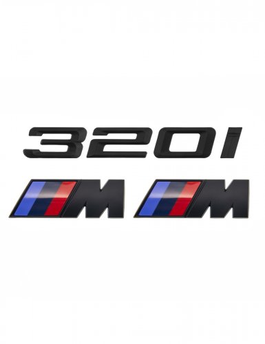 Эмблема на багажник для BMW 320 i и M на крыло черный мат - фото фото 6