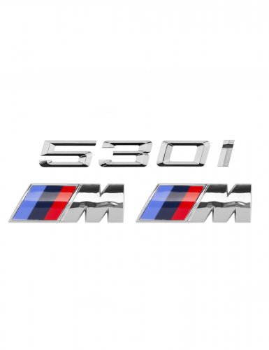 Эмблема на багажник для BMW 530i и M на крыло хром - фото фото 6