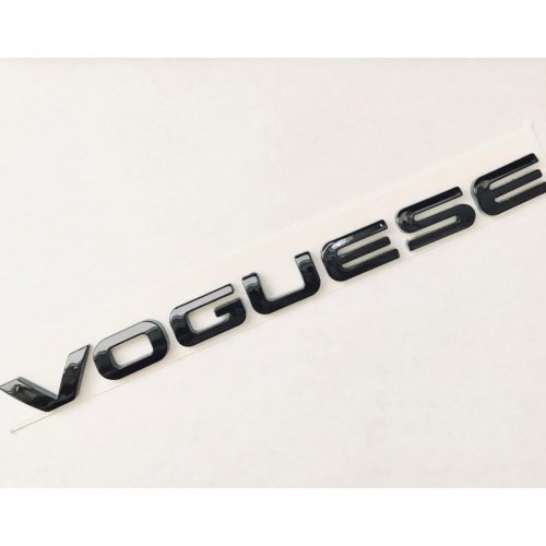 Шильдик на багажник для Range Rover Vouge SE черный глянец - фото