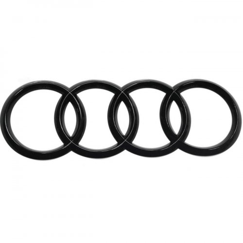 Эмблема на багажник для Audi кольца черный глянец 216 x 71 - фото фото 4