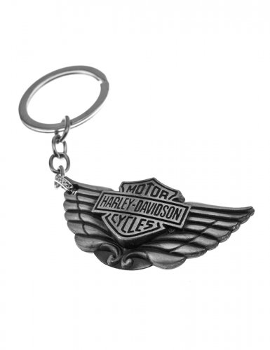 Брелок для ключей Harley-Davidson крылья металлический серый - фото фото 6