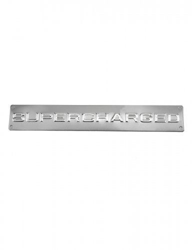 Шильдик Supercharged для Range Rover серебристый - фото фото 6
