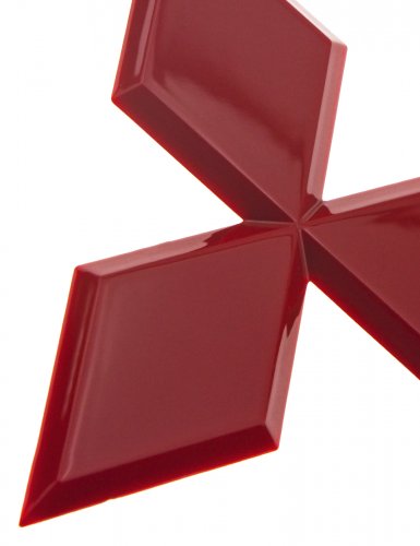 Эмблема для Mitsubishi 8*7 см красная - фото фото 5