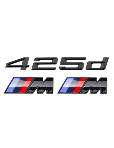 Эмблема на багажник для BMW 425d и M на крыло черный глянец - фото фото 6