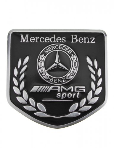 Эмблема для Mercedes AMG черная 50x50 - фото фото 7