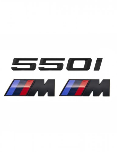 Эмблема на багажник для BMW 550 i и M на крыло черный мат - фото фото 6