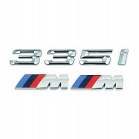 Комплект: шильдик на багажник BMW 335i + 2 эмблемы на крыло - фото