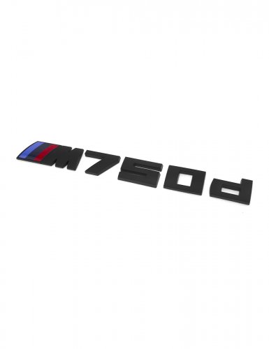 Шильдик на багажник M750d для BMW черный матовый - фото фото 4