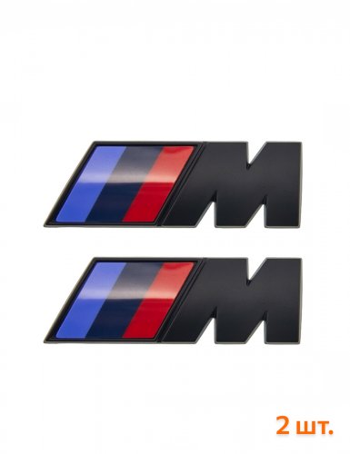 Эмблема на крыло для BMW M-performance черный матовый 2 шт. - фото фото 6