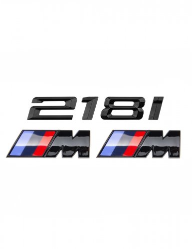 Эмблема на багажник для BMW 218 i и M на крыло черный глянец - фото фото 6