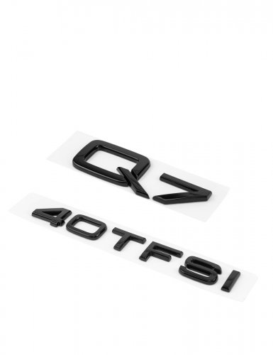 Эмблема на багажник для Audi Q7 40 TFSI черный глянцевый - фото фото 4