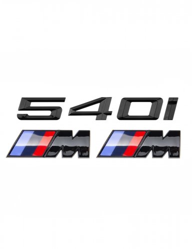 Эмблема на багажник для BMW 540 i и M на крыло черный глянец - фото фото 6