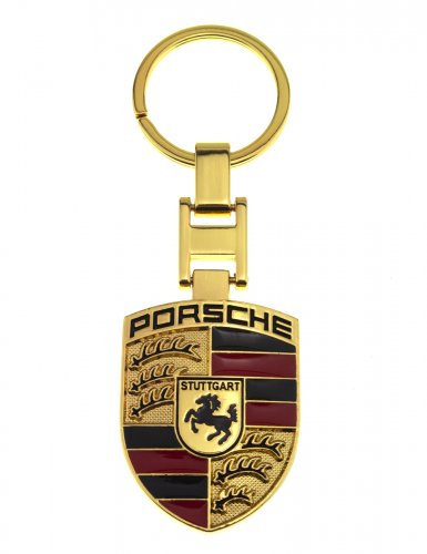 Автомобильный брелок Porsche золотистый - фото фото 6