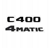 Комплект: шильдик на багажник Mercedes C400 (2017+) + 4matic - фото
