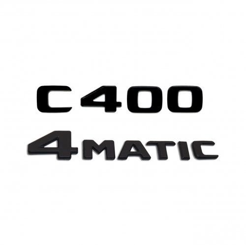 Комплект: шильдик на багажник Mercedes C400 (2017+) + 4matic - фото