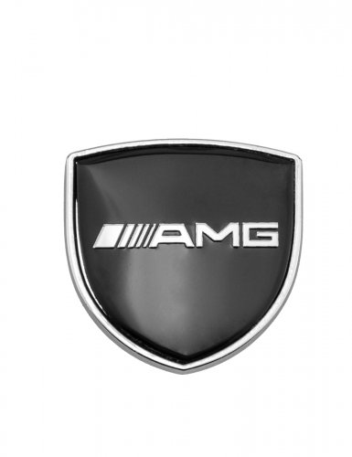 Эмблема для Mercedes AMG щит черный глянец - фото фото 6