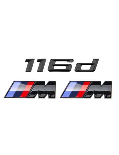 Эмблема на багажник для BMW 116 d и M на крыло черный глянец - фото фото 6