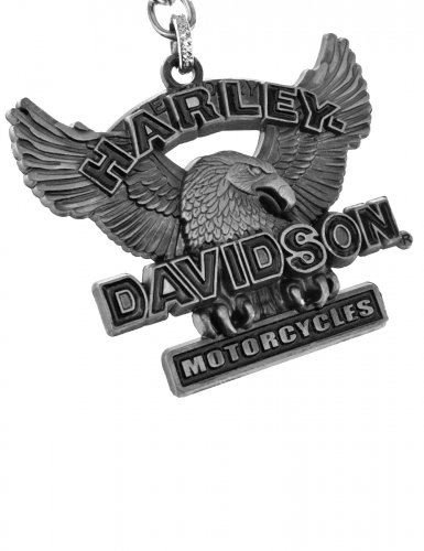 Брелок для ключей Harley-Davidson орел металлический серый - фото фото 4