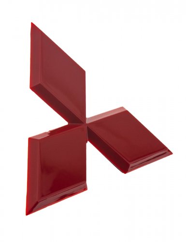 Эмблема для Mitsubishi 8*7 см красная - фото фото 6