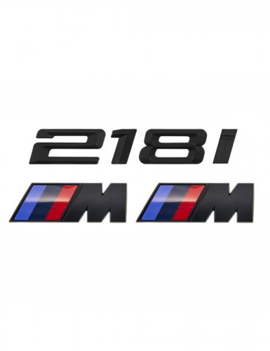 Эмблема на багажник для BMW 218 i и M на крыло черный мат - фото фото 6