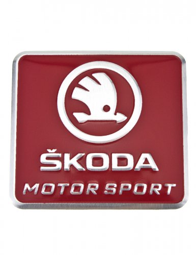 Эмблема для Skoda красная 55x60 - фото фото 7