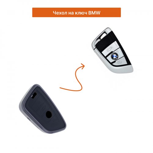 Чехол на ключ для BMW синий - фото фото 2