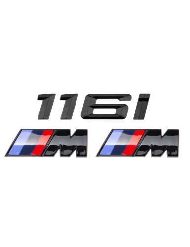 Эмблема на багажник для BMW 116 i и M на крыло черный глянец - фото фото 6