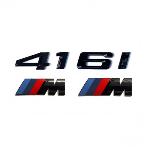 Комплект шильдиков BMW 416i и 2 эмблемы на крыло - фото