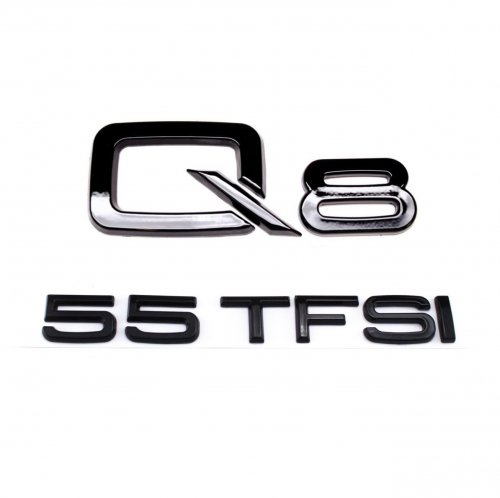 Комплект: шильдик на багажник Audi Q8 + 55 TFSI - фото