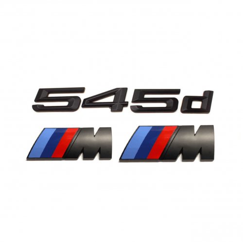 Комплект шильдиков BMW 545 d и 2 эмблемы на крыло - фото