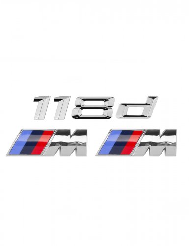 Эмблема на багажник для BMW 118d и M на крыло хром - фото фото 6