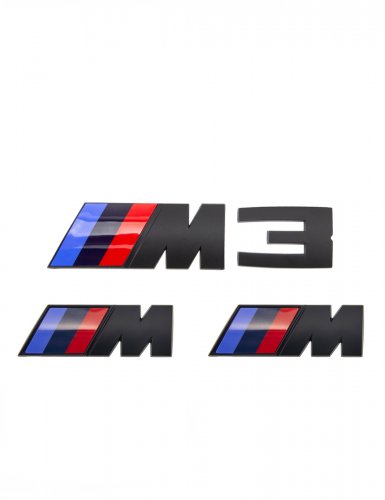 Эмблемы для BMW M 3 серии черный матовый на багажник и крыло - фото фото 6