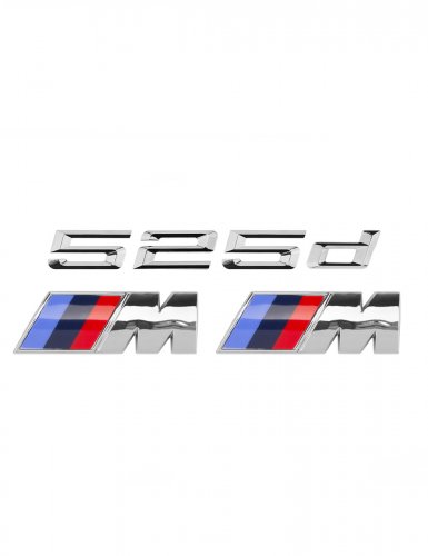 Эмблема на багажник для BMW 525d и M на крыло хром - фото фото 6