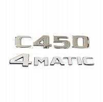 Комплект: шильдик на багажник Mercedes C450 (2017+) +4matic - фото