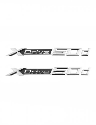 Эмблема на крыло для BMW X-drive 50d хром 2 шт. - фото фото 6