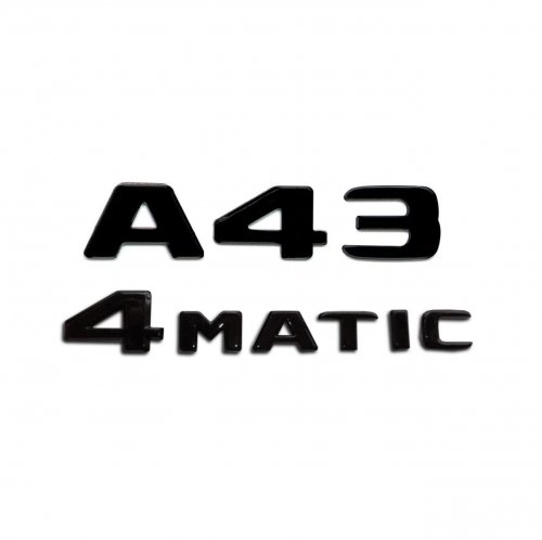 Комплект: шильдик на багажник Mercedes A43 (2017+) + 4matic - фото
