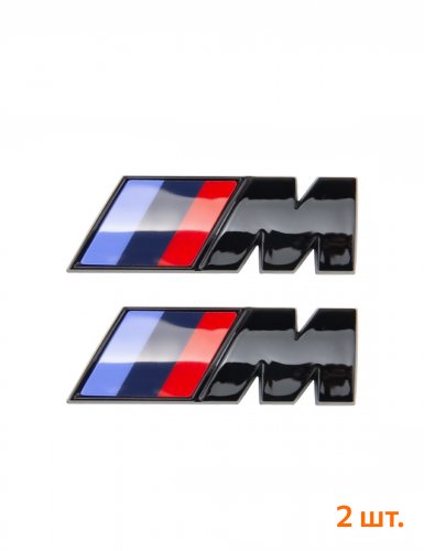 Эмблема на крыло для BMW M-performance черный глянцевый 2 шт - фото фото 6