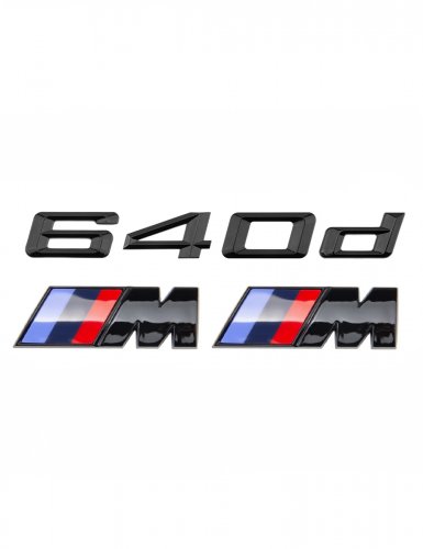 Эмблема на багажник для BMW 640 d и M на крыло черный глянец - фото фото 6