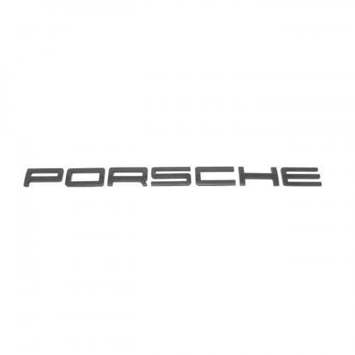 Надпись Porsche пластик черный мат большая - фото