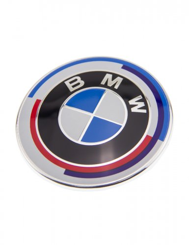Эмблема на багажник для BMW юбилейная 74 мм. - фото фото 4