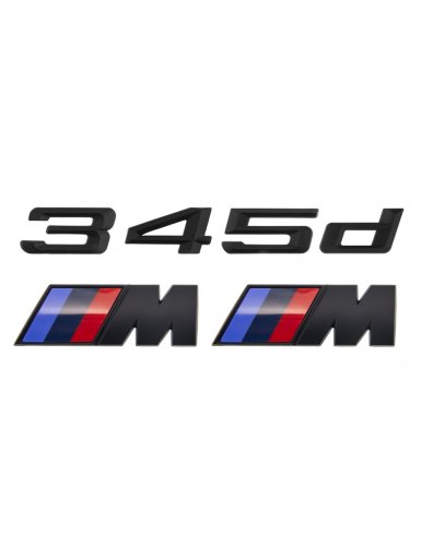 Эмблема на багажник для BMW 345 d и M на крыло черный мат - фото фото 6