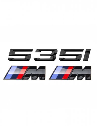 Эмблема на багажник для BMW 535 i и M на крыло черный глянец - фото фото 6