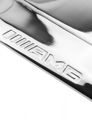Насадки на глушитель для Mercedes AMG 6.3 ромбы хром - фото фото 4