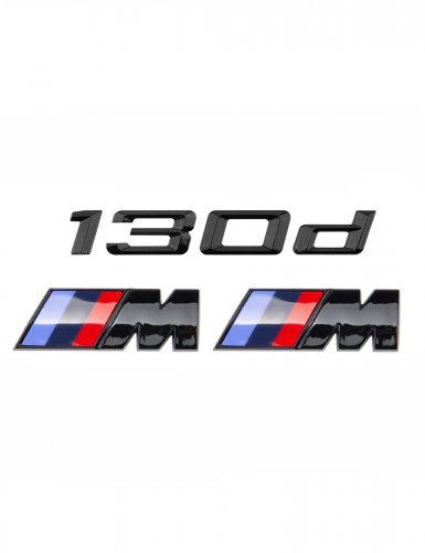 Эмблема на багажник для BMW 130 d и M на крыло черный глянец - фото фото 6