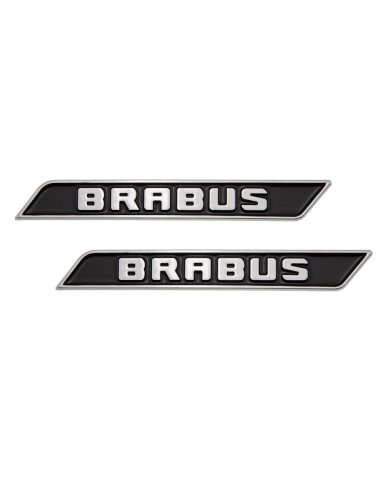 Эмблемы на крыло для Mercedes Brabus хром черные 2 шт. - фото фото 6