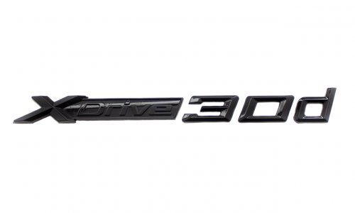 Комплект: шильдик для BMW X-drive 3.0d черный глянец 2 шт. - фото фото 3