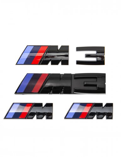 Эмблемы для BMW M 3 серии черный глянец на багажник и крыло - фото фото 6